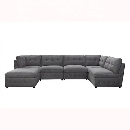 6-Piece Modular Fabric Sectional