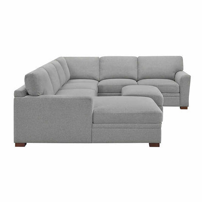 Thomasville Langdon Fabric Sectional with Storage Ottoman