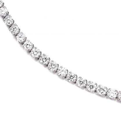6 carat four prong setting lab grown diamond tennis necklace for women
