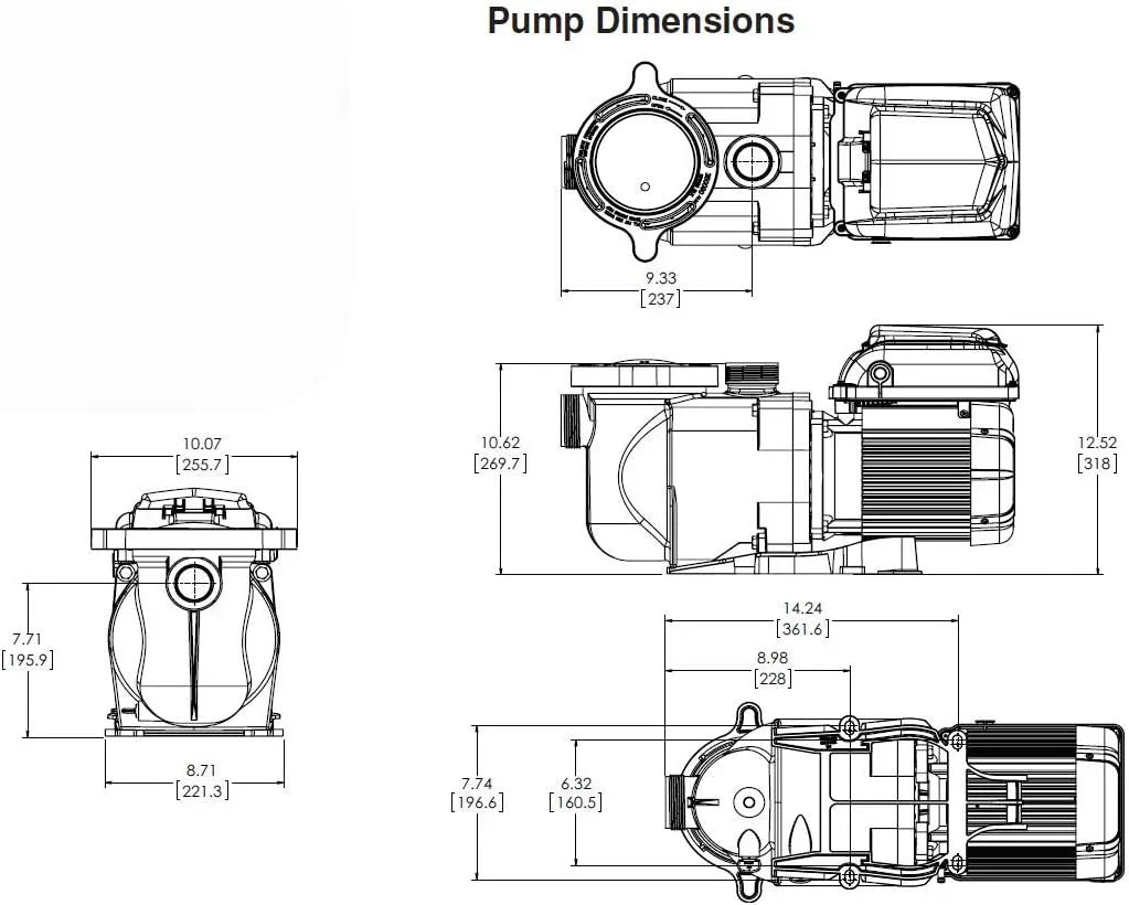 Pentair EC-342001 SuperFlo VS Variable Speed Pool Pump, 1 1/2 Horsepower, 115/208-230 Volt, 1 Phase - Energy Star Certified, Almond