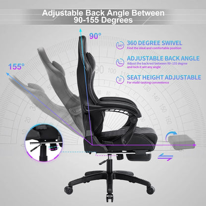 Classic PU Leather Large and Tall Ergonomic Computer Chair