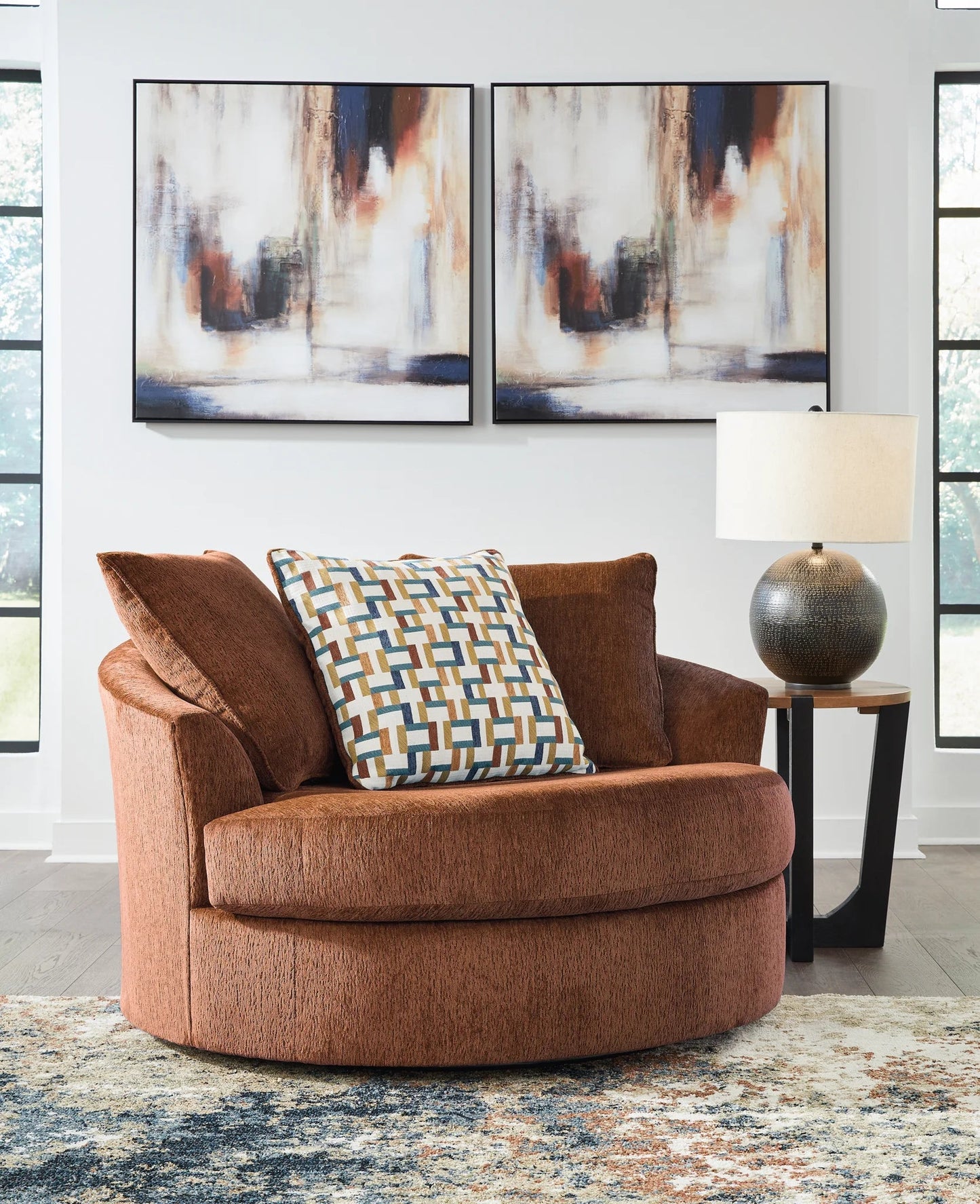 Oversized Swivel Accent Chair