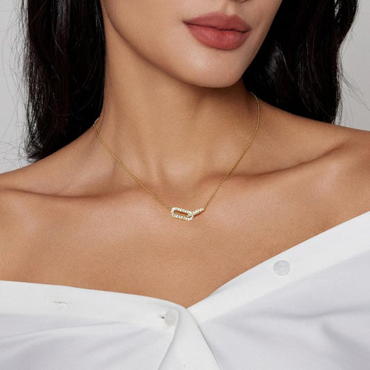 9k Gold Paperclip Necklace With Lab Grown Diamond(1/3ct.)