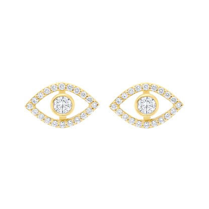 evil_s_Eye design of 0.5carat lab grown diamond earrings for modern women