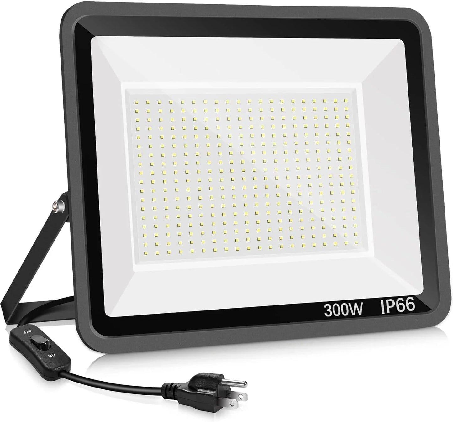3 Pack 200W LED Flood Light,Super Bright Exterior Security Lights With Plug,IP66 Waterproof Outdoor Flood Light, 22800lm 5000K Daylight White Floodlight for Yard, Garden,Basketball Court, Arena