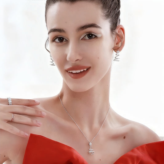 Christmas Tree Zircon Necklace For Women