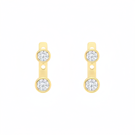 Lab Grown Diamond Earrings(1/2ct.) in 9k