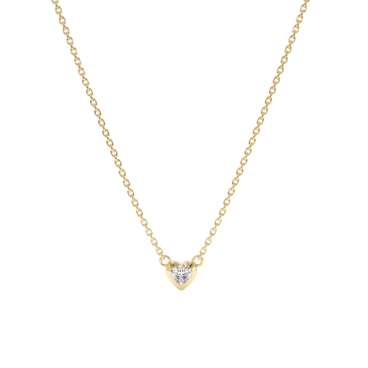 A Diamond Heart Necklace(1/10 ct.) In 10K