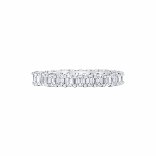 Emerald Cut Diamond Eternity Band(3.0 ct.) In 14K White Gold