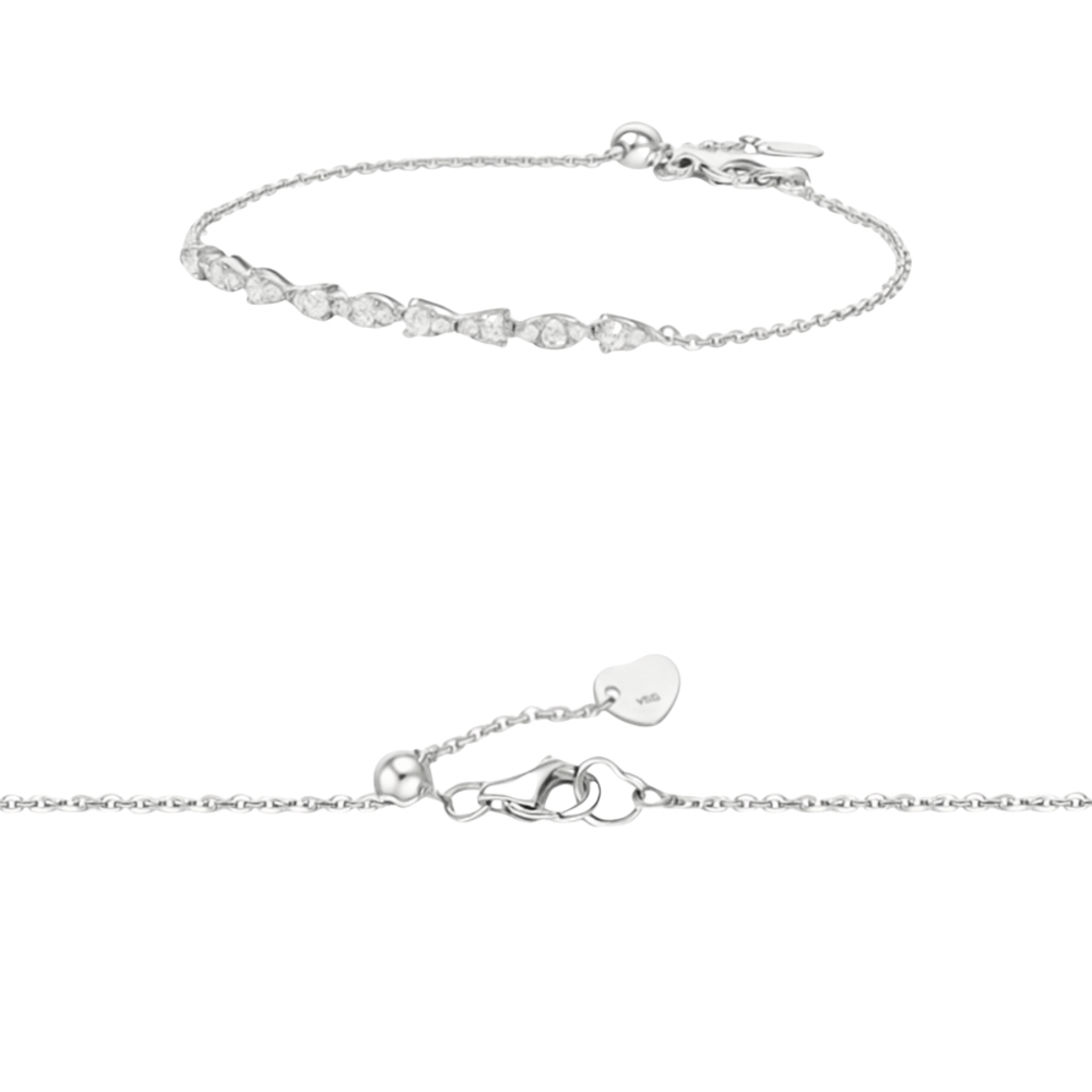 0.43 carat lab grown diamond bracelets in sliver, conflict free and sustainable, best for anniversaries gift