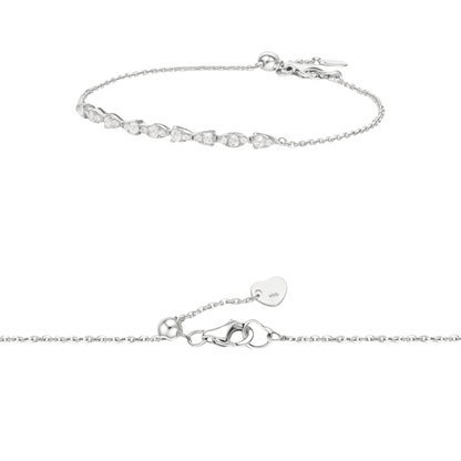 0.43 carat lab grown diamond bracelets in sliver, conflict free and sustainable, best for anniversaries gift