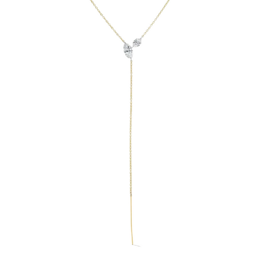Lab Grown Diamond Lariat Necklace(1/3ct.)In 9K