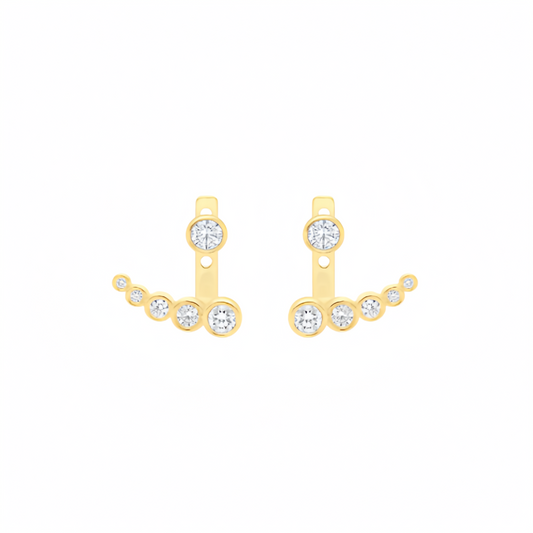 Sparkling Lab Diamond Earrings(3/5 ct. tw.) in 9k Yellow Gold