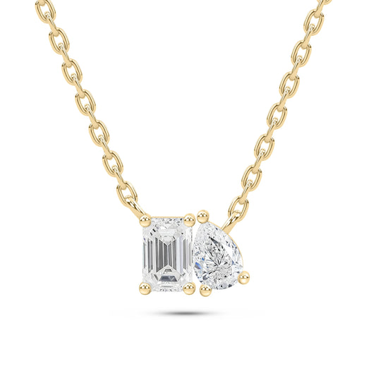 Toi et Moi Lab Grown Diamond Necklace (4/5ct. tw.) in 10K