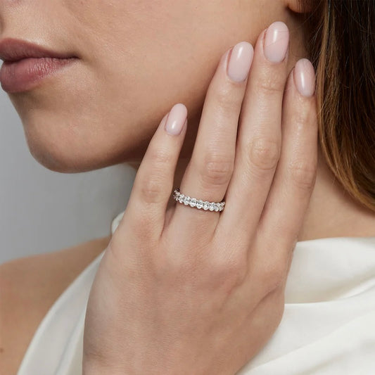 Oval Diamond Eternity Band(2ct.) In 14K White Gold