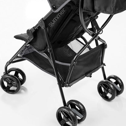 Convenience Stroller, Blue/Black Lightweight Infant Stroller with Compact Fold