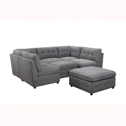 6-Piece Modular Fabric Sectional