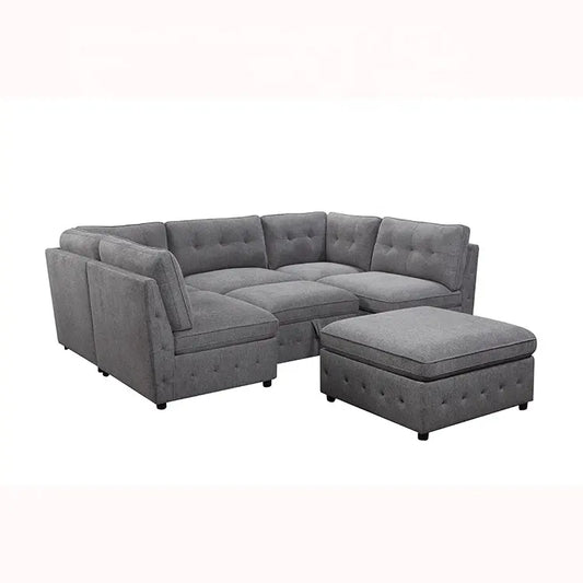 6-Piece Modular Fabric Sectional
