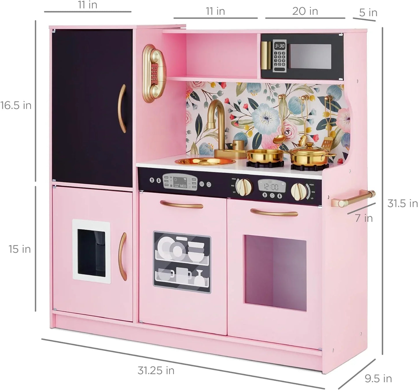 Best Pretend Kitchen Wooden Toy Set for Kids