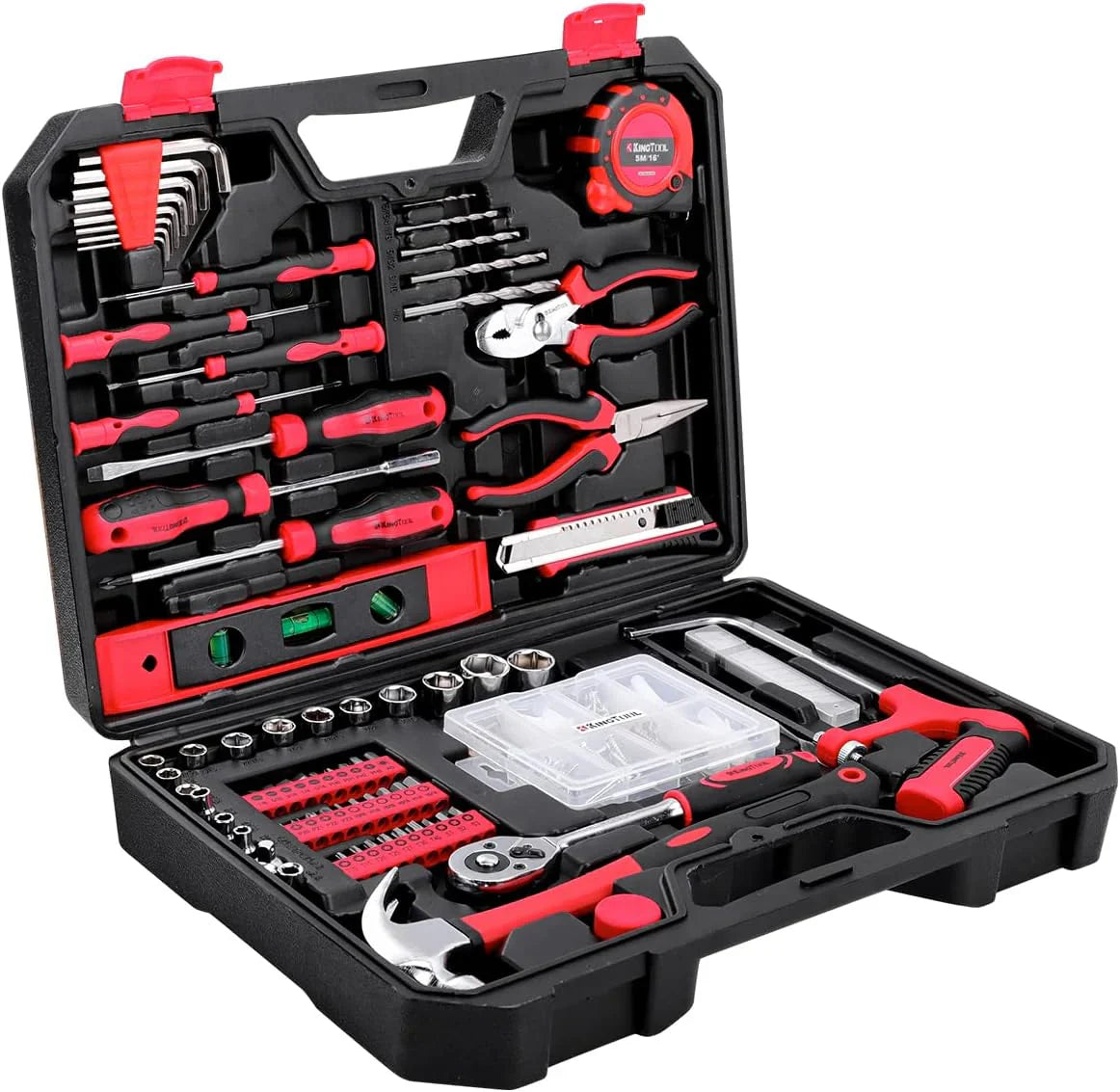 Home Tool Set Kit - 286 PCS Home Auto Repair Tool Kit with Rolling Tool Box, Mechanic Tool Sets with 21V Max Cordless Power drill, Perfect for Homeowner, Diyer, Handyman