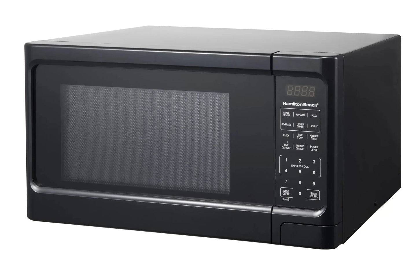 1.1 Cu. Ft. Sleek Black Digital Microwave - Effortless Touchpad Controls.