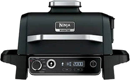 Professional Outdoor Grill and Smoker, Built-in Thermometer, 7-in-1 main grill, BBQ Smoker, Air Fryer, Bake, Bake, dehydrate, Grill, Firewood Pellet, Portable, electric (updated)