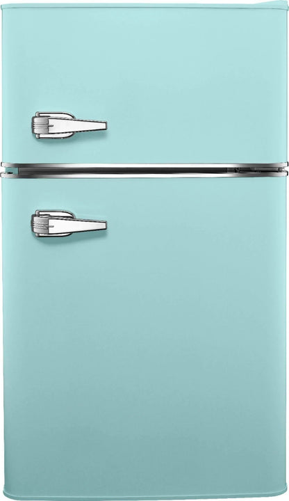 3.1 Cu. ft. Retro Mini Fridge with Top Freezer – Cool Mint