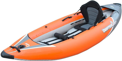 Driftsun Rover 120/220 Inflatable Tandem White-Water Kayak with High Pressure Floor and EVA Padded Seats with High Back Support, Includes Action Cam Mount, Aluminum Paddles, Pump and More