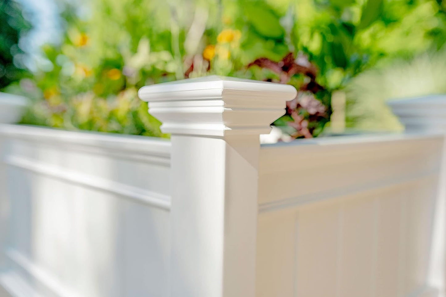 Cambridge 68.5"W x 24"L Vinyl Raised Planter with Extension Kit