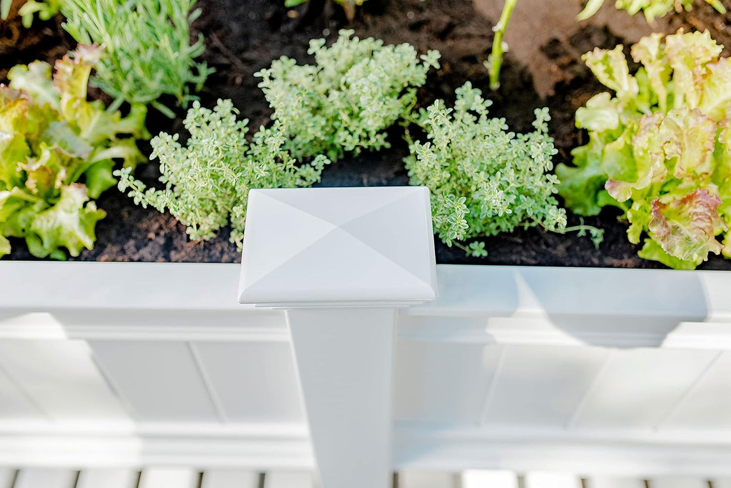Cambridge 68.5"W x 24"L Vinyl Raised Planter with Extension Kit