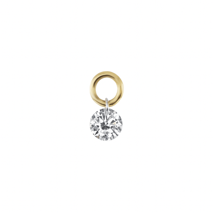 a free gift of round brilliant lab grown diamond charm for each order