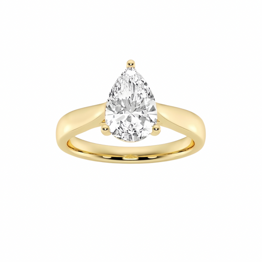 Classic Pear Shaped Solitaire Engagement Ring(1.0 ct.) in 14k