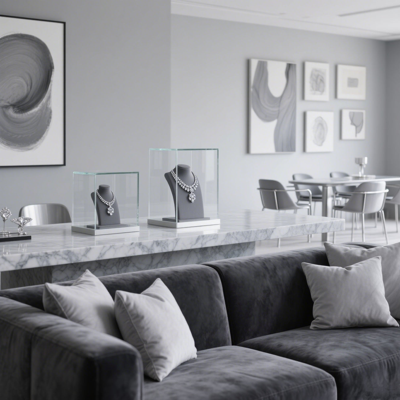 Welcoming our clients in the reception room