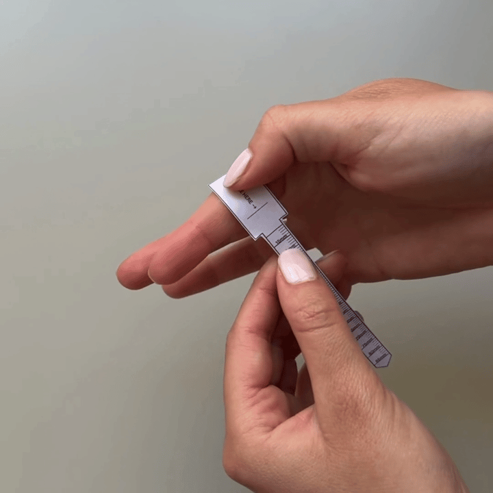 Use a ring ruler to measure your finger to accurately determine your ring size